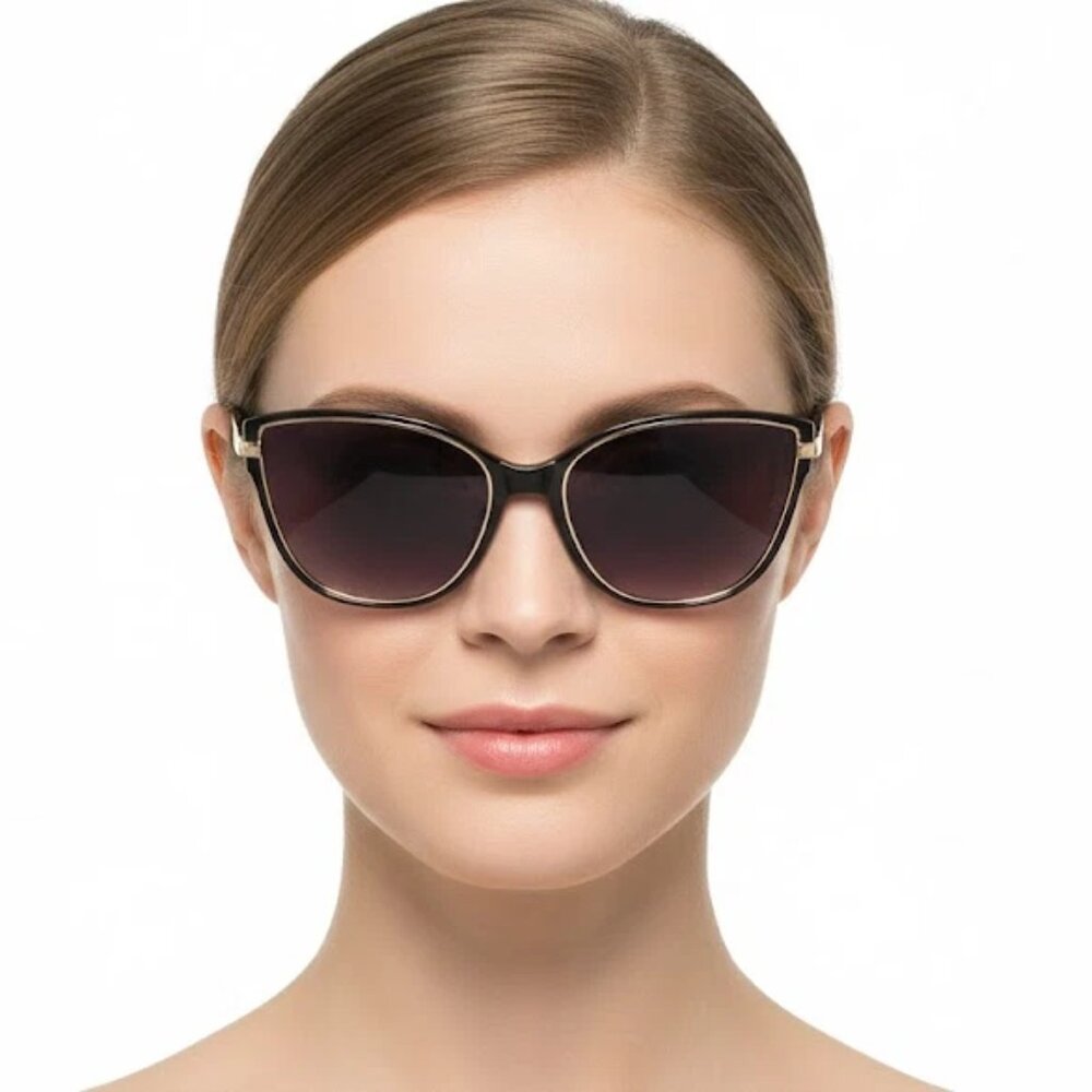 New York & Company Black/Gold Women's Womens Sunglasses NWT